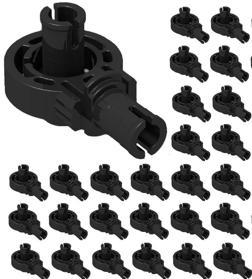 ☀️NEW LEGO New 25 BLACK Rotation Joint Ball Loop w/ 2 Perpendicular Pins - Image 1 of 2