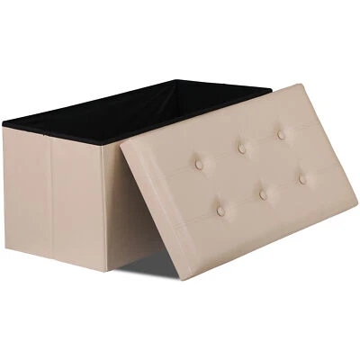 30" Storage Ottoman Foldable Footrest with Thicker Foam Padded for Living Room - Image 1 of 4