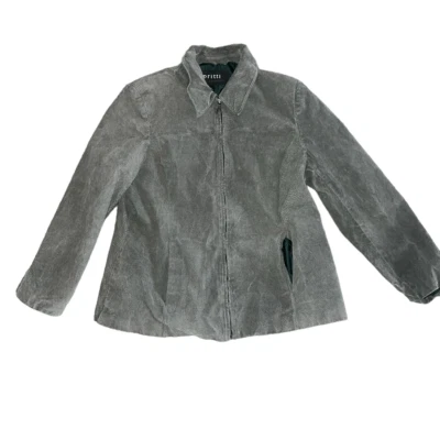 Chaqueta de Colección Kristen Blake Pritti Cuero Genuino Verde con Cremallera Talla XL Foto 1 de 4