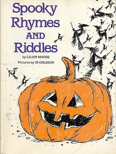 SELTEN 1972 Vintage Halloween gruselige Reime & Rätsel Softcover Buch von L. Moore - Bild 1 von 3