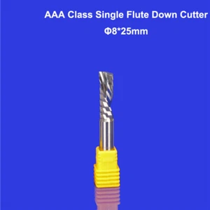 1pc 8*25mm left spiral single flute down cutter CNC bit wood acrylic Endmill - Picture 1 of 1