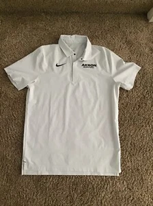 Mens Nike Akron Zips Basketball Team Issued Dri Fit Golf Coaching Polo Sz Medium - Picture 1 of 2