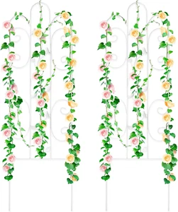 2 Pack Metal Garden Trellis for Climbing Plants Outdoor 61''X 18.5" Rose Flower - Picture 1 of 8