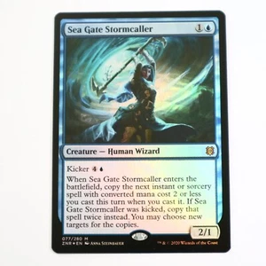 MTG Rare - Sea Gate Stormcaller FOIL 077 - Zendikar Rising - Blue Human Wizard - Picture 1 of 1