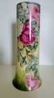Belleek Willets Hand Painted Roses Vase 14.5