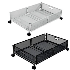 Under Bed Storage with Wheels Underbed Storage Containers Drawers White/Black - Picture 1 of 12