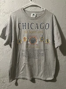 chicago the windy city MY KIND OF TOWN  single stitch t shirt L Vintage 1990 - Picture 1 of 8