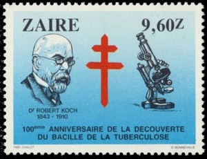 ZAIRE 1114 - TB Bacillus Centenary "Dr. Robert Koch" (pb54917) - Picture 1 of 1