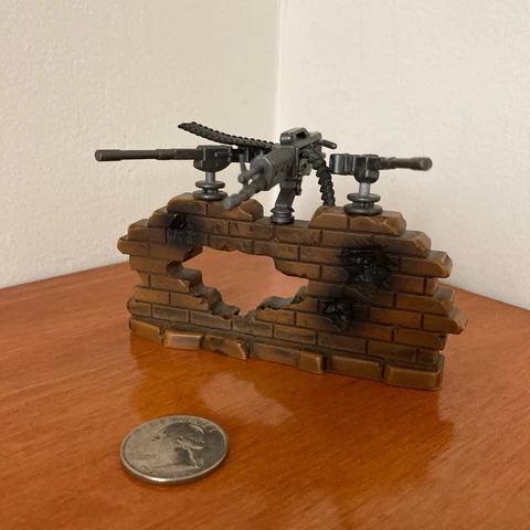 THE CORPS 3.75 INCH Loose PLAYSET PARTS The Corps 2003 WALL RUINS GUN LANARD H2 Cover