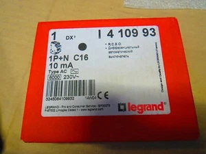 Legrand 410993 LEGRAND POWER LEGRAND DX3 RCBO C16 SP+N 10MA AC - Picture 1 of 2
