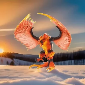 NEW 10" Eldrador 42511 Fire Eagle Schleich 11905 BIRD ACTION FIGURE PHOENIX NWT - Picture 1 of 5
