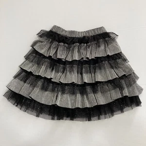 Jona Michelle Girls Skirt Silver & Black Size 7 - Picture 1 of 8