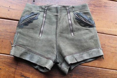 Schöne vintage Pfadfinder Lederhose mit Doppelreißverschluß ! - Bild 1 von 4