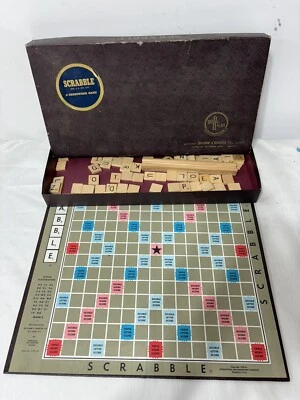 VINTAGE - Scrabble Game Board game Tiles 1948 Selchow Righter Co - Image 1 of 4