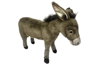 Hansa Finely Handcrafted Life Like 14" Tall Plush Donkey Posable Legs NWT - Picture 1 of 11