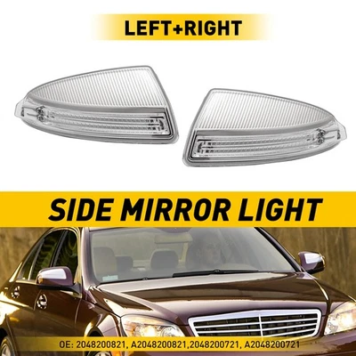 2X Side Mirror Turn Signal Light For Mercedes Benz C300 C350 2008-2012 2008-2011 - Image 1 of 4
