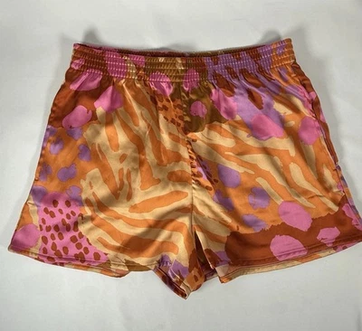 Pantalones Cortos House Of Harlow 1960 Estampados Satén Estampado Animal Colorido Talla S Foto 1 de 4