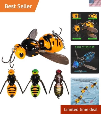 Señuelos de pesca inspirados en avispas - 2,6 pulgadas Topwater Crawlers para agua dulce y salada Foto 1 de 4