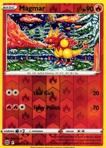 Juego de cartas coleccionables Pokémon Magmar Common Reverse Holo 019/172 Brilliant Stars - Imagen 1 de 2