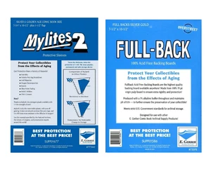 10 Mylites 2 Mil Mylar Silver & Golden Age Comic Book Bags and Full Back Boards - Picture 1 of 4