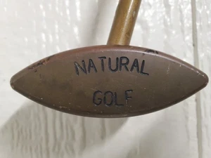 NATURAL GOLF Brass Head Putter Graphite Shaft RH LH - Picture 1 of 12