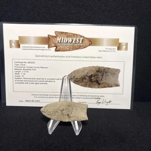 Clovis arrowhead Paleo W/COA One Of A Kind Man Cave/Office Museum G10 Art - Picture 1 of 8