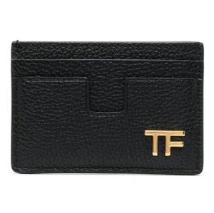 Sello tarjetero negro con logotipo de metal Tom Ford: YT232 LCL158G 1N001 58819200 - Imagen 1 de 5
