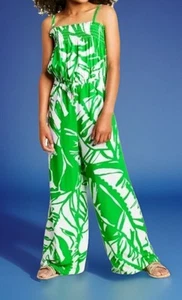 Lilly Pulitzer Girls Boom Palm Leaves Jumpsuit 14/16 XL Romper Target READ - Picture 1 of 14