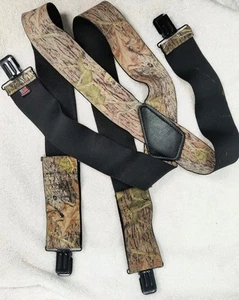 Vintage 2 Inch Mossy Oak Suspenders Made In The USA Hunting Accessories - Picture 1 of 6