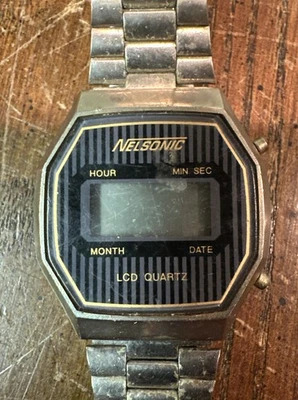 Reloj Pulsera NELSONIC LCD DIGITAL HOMBRE M.Z. PIEZAS VINTAGE BERGER-U HONG KONG Foto 1 de 4