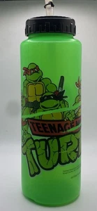 Vintage Teenage Mutant Ninja Turtles TNMT Green Cup 1988 Mirago studios W/ Straw - Picture 1 of 4