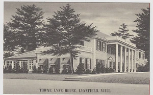 Towne Lyne House Lynnfield MA Linen Postcard Exc. - Picture 1 of 2