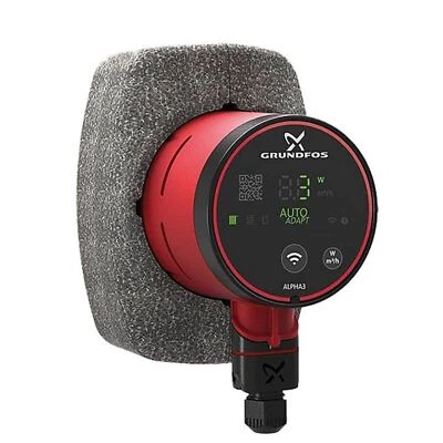 Grundfos Hocheffizienz-Umwälzpumpe Alpha3 15-40 130 mm inkl. Wärmedämmschale - Bild 1 von 2