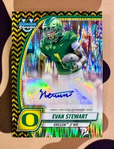 Evan Stewart Autogramm 2024 Bowman Chrome Black + Gold Stealth /24 (SSP, AU, RC) - Bild 1 von 2