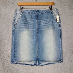 Gap 1969 Jeansrock Damen 29 blau helle Waschung Retro Rocker Cowgirl Western Neu mit Etikett - Bild 1 von 10