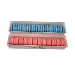 French Macaron Gift Box, Pink and Blue, 24-Pack - Picture 1 of 9