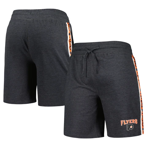Men's Concepts Sport  Charcoal Philadelphia Flyers Team Stripe Shorts Cover