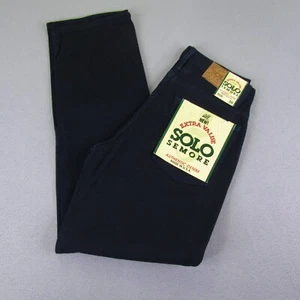 Vintage Solo Semore Jeans Men 30x30 Black Denim Baggy Straight Deadstock 90s Y2K - Picture 1 of 15