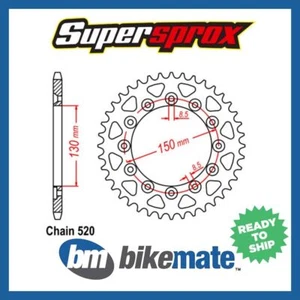 Sprocket Rear Steel 520-52T for HONDA XR 250 R 1987 1988 1989 - Picture 1 of 1
