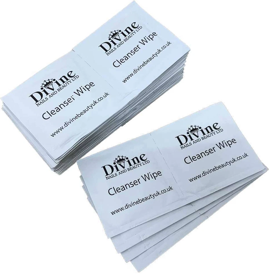 Divine Nails UV Gel Reiniger Tücher Vorbereitung Tuch Alkohol Gel Politur Nagelfolie - Bild 1 von 1