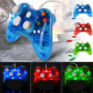 Controller console telecomando gamepad USB cablato/wireless luce luminosa per Xbox 360 e PC - Foto 1 di 46