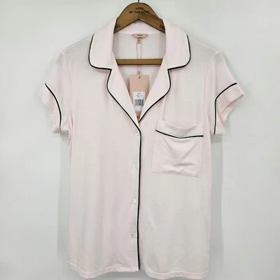 Nuevo Top Eberjey Manga Corta PJ Solo Mujer XS Gisele Sorbete Rosa Negro Foto 1 de 4