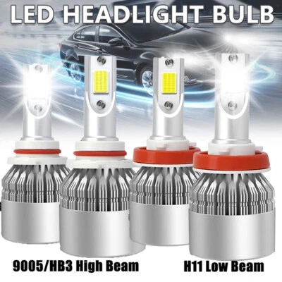 4x 9005 H11 Bombillas LED haz alto/bajo para Chevrolet Silverado 2500 2007-14 Foto 1 de 4