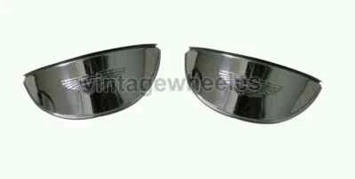 Aston Martin Geprägt 7 " Scheinwerfer Spitzen Edelstahl Oldtimer Blende - Bild 1 von 2