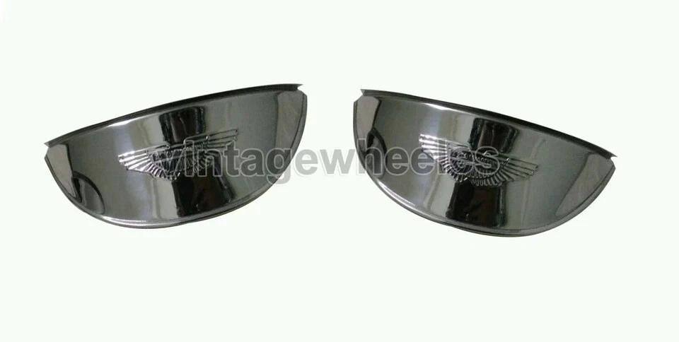 Aston Martin Geprägt 7 " Scheinwerfer Spitzen Edelstahl Oldtimer Blende - Bild 1 von 2