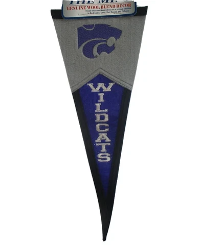K-STATE KANSAS STATE UNIVERSITY WILDCATS MINI 6.5x15 WOOL EMBROIDERED PENNANT Cover
