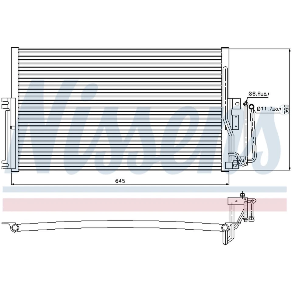 Condensador Aire Acondicionado Aluminio NISSENS Para Opel Vectra B J96 31_ 38_ - Imagen 1 de 1