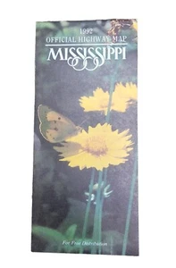 1992 MISSISSIPPI Official State Highway Road Map  - Picture 1 of 2