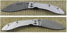 L92021ALW Linton Cutlery Folding Knife Silver Aluminum Handle ATS-34 Plain Edge