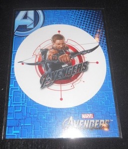 Avengers Assemble Stickers Insert Trading Card #S12 Jeremy Renner as Hawkeye